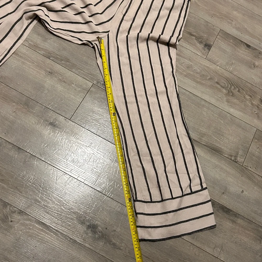 NWT Tahari Black and White Striped Wide Leg Pants - Picture 9 of 14